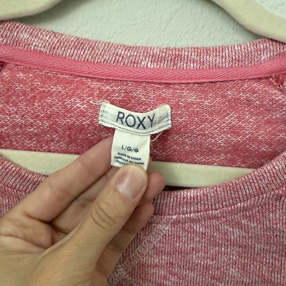 Roxy Heathered Pink Pullover Sweater - Picture 6 of 7